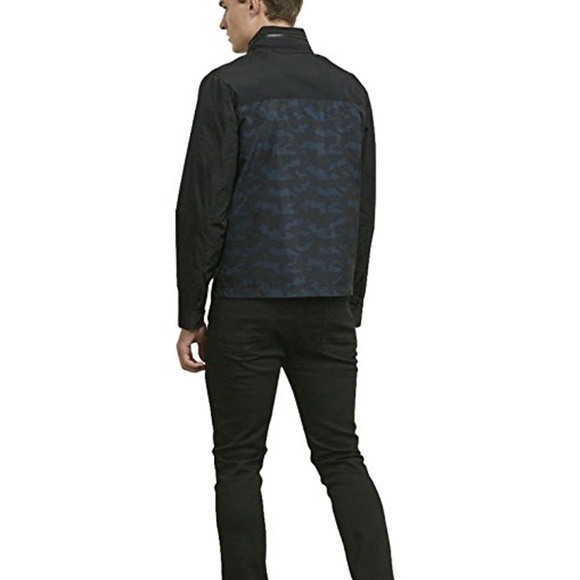 Kenneth Cole Camo Printed Windbreaker Jacket, S - Picture 2 of 3